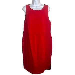 New LOFT PLUS Red sheath Dress SZ 16 W PLUS